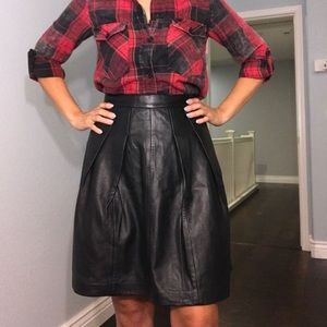 Halogen a line pleated skirt